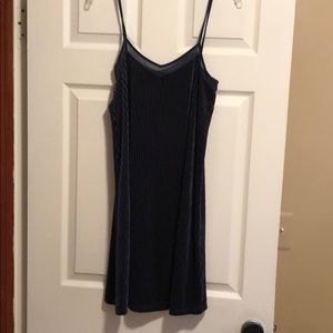 Blue velvet dress